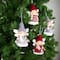 4ct. Red & Gray Plush Angel Christmas Ornaments